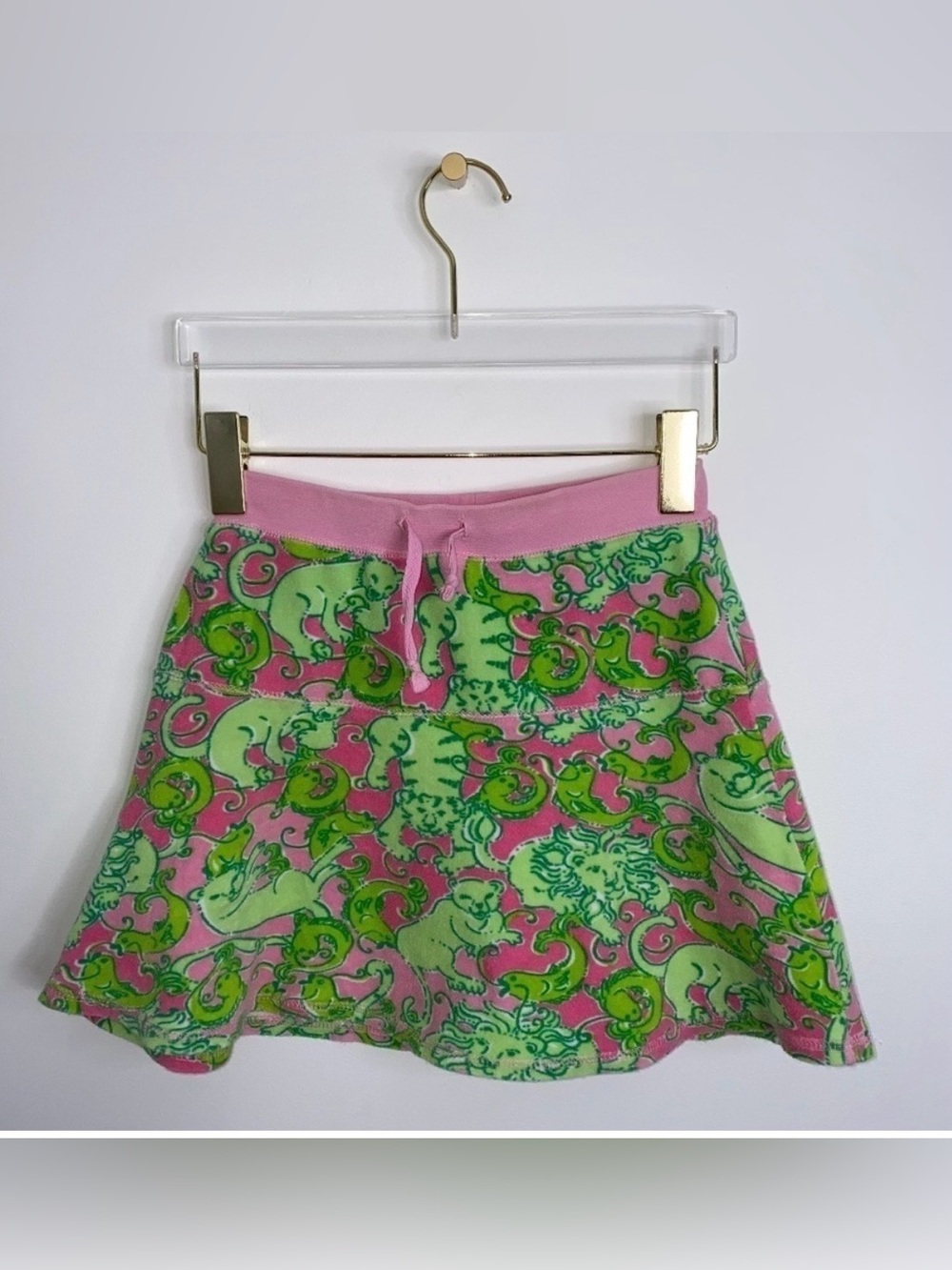 Lilly Pulitzer Terry Cloth Skirt Girls Size 12 Lion fish print Colorful Vacation